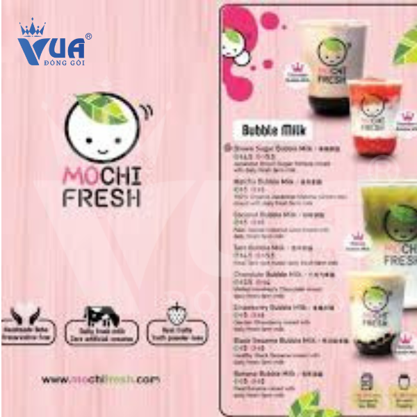 In menu trà sữa